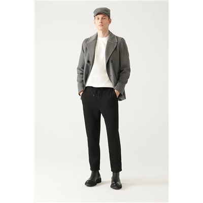 Avva Erkek Siyah Örme Relaxed Fit Rahat Kesim Jogger Pantolon A31y3027 A31Y3027