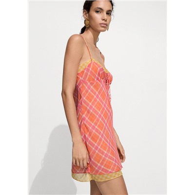 Vestido estampado combinado