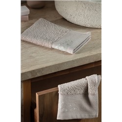 Gauthıer Nakışlı %100 Pamuk 2'li El Havlusu - Bej - 30x45 cm