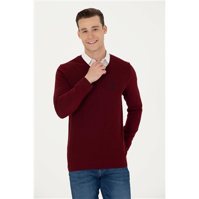 Erkek Bordo Basic Kazak