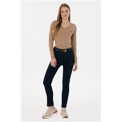 Kadın Lacivert Toothpick Fit Kanvas Pantolon