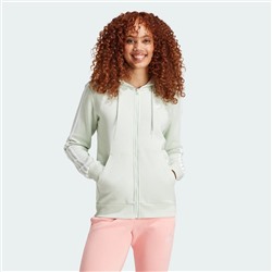 ESSENTIALS 3-STRIPES FULL-ZIP FLEECE HOODIE