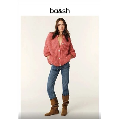 Свободный повседневный вязаный кардиган ba&sh