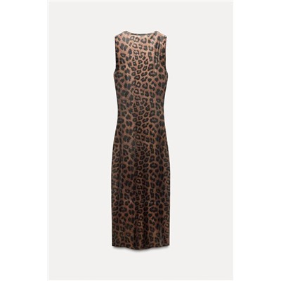 VESTIDO PUNTO FOIL ESTAMPADO ANIMAL
