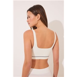 Sujetador seamless canalé blanco