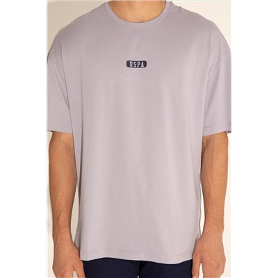 Erkek Oversize Fit Bisiklet Yaka Gri Tişört