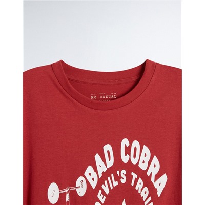 Print T-shirt, Men, Dark Red