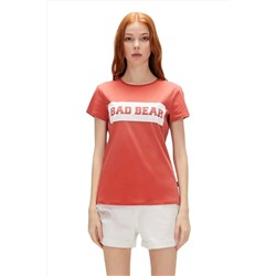 Bad Bear, Flog 0 Yaka Kadın Body - Kiremit