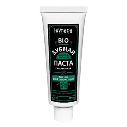 Зубная паста био супермятная "Hard mint & black charcoal & papain"