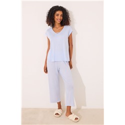 Pijama Capri viscosa azul rayas