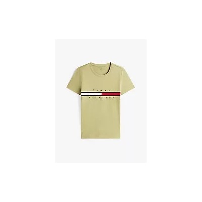 Embroidered Flag Stripe Logo T-Shirt
