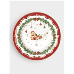Тарелка десертная, 19 см, 4 шт, фарфор P, белая, Микс, Magie de Noel