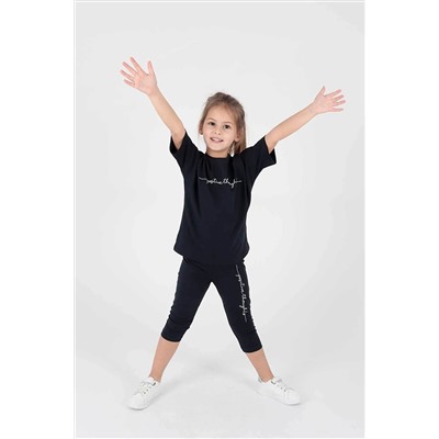 AHENGİM Kids Kız Çocuk Positive Thoughsb Baskılı Takım Ak2227 1-2-10001158