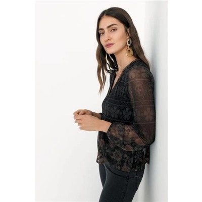 Camisa plisada mandalas