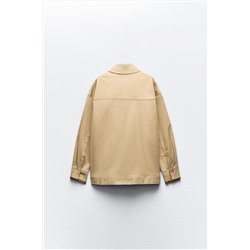 OVERSHIRT WITH STRIPED CUFFS