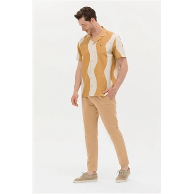 Erkek Camel Kanvas Pantolon