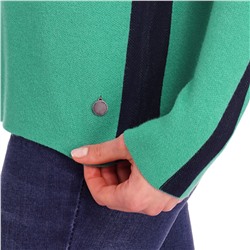 Damen Strickpullover mit Galonstreifen