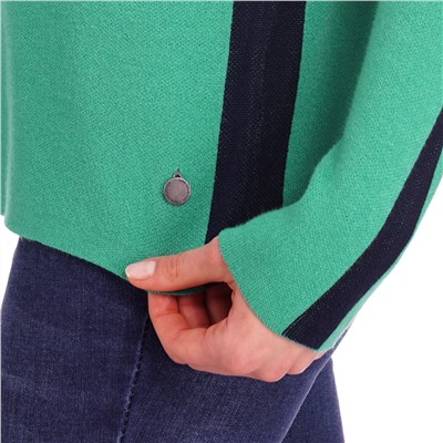 Damen Strickpullover mit Galonstreifen