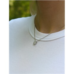 Колье из серебра с и фианитом родированное 925 пробы 3740р