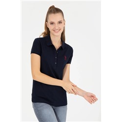 Kadın Lacivert Basic Polo Yaka Tişört