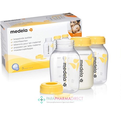 Medela Biberons pour Lait Maternel - Lot de 3x150 ml