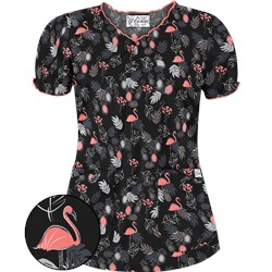 UA Stand Tall Black Scrub Top