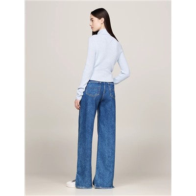 Cropped Slim Fit Turtleneck Sweater