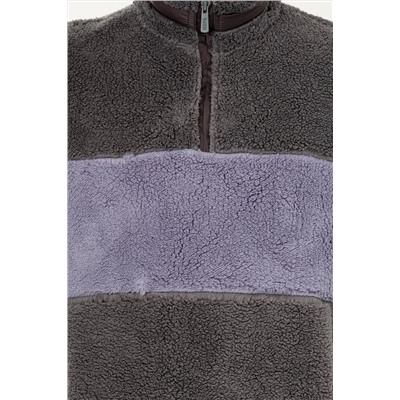 Erkek Antrasit Melanj Dik Yaka Sweatshirt
