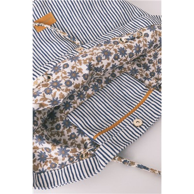 Bolso shopper canvas rayas