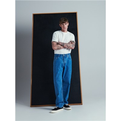 Jeans im Baggy-Fit mit weitem Bein