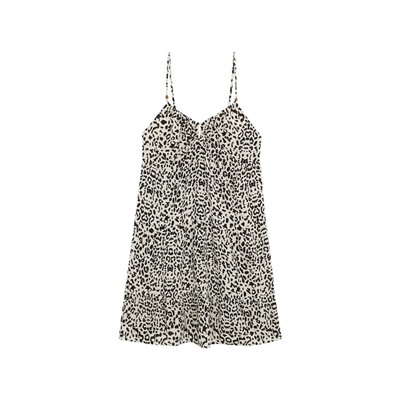 Vestido corto tirantes animal print