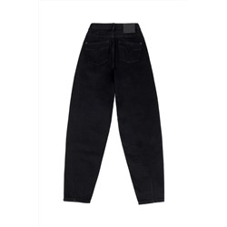 Vaquero mom fit de tiro alto Negro