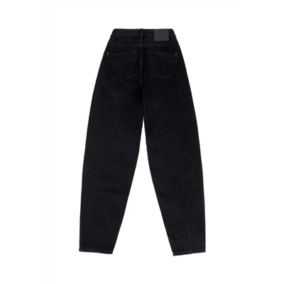 Vaquero mom fit de tiro alto Negro