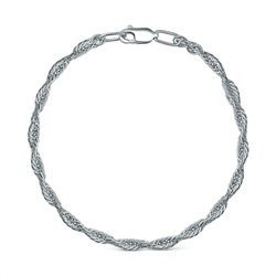 Браслет из серебра родированный - Кордовый, 19 см 81050120019