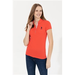 Kadın Kırmızı Basic Polo Yaka Tişört