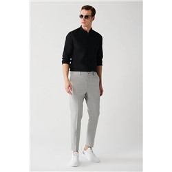 Avva Erkek Gri Esnek Beli Lastikli Lightweight Relaxed Fit Rahat Kesim Pantolon A31y3205 A31Y3205