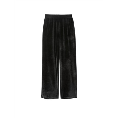 PINK VELOUR SHINE LOGO WIDE-LEG PANTS