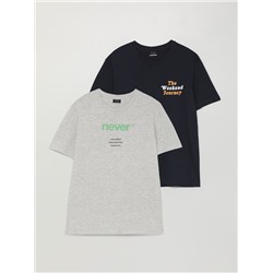 PACK OF 2 PRINTED T-SHIRTS
