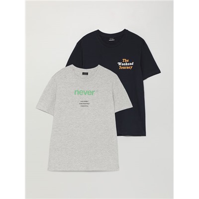 PACK OF 2 PRINTED T-SHIRTS
