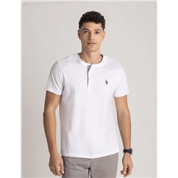 SOLID JERSEY HENLEY SHIRT