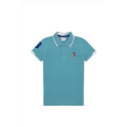Erkek Çocuk Turkuaz Polo Yaka Tişört