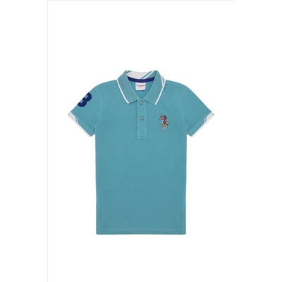 Erkek Çocuk Turkuaz Polo Yaka Tişört