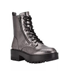 GUESS Women's Fearne Lug Sole Lace Up Bootie