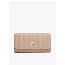 Quilted Snap-Closure Large Wallet