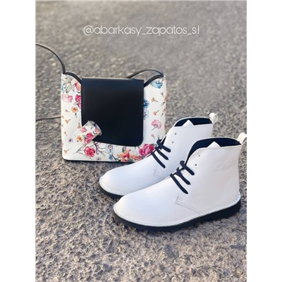 Ab. Zapatos 2619 BLANCO+Vera pelle flores АКЦИЯ