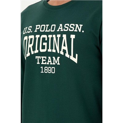 Erkek Koyu Yeşil Sweatshirt