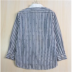 Хлопковая рубашка с контрастным воротником и буквенными полосками KARL LAGERFEL*D ОРИГИНАЛ!