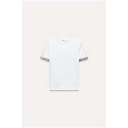 T-SHIRT EMBELLISHED WITH RHINESTONES