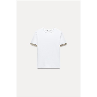 T-SHIRT EMBELLISHED WITH RHINESTONES