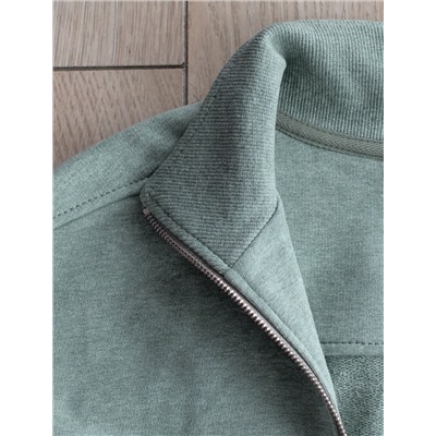 Бомбер среднего объема на молнии из петельчатого футера двухнитки с эластаном